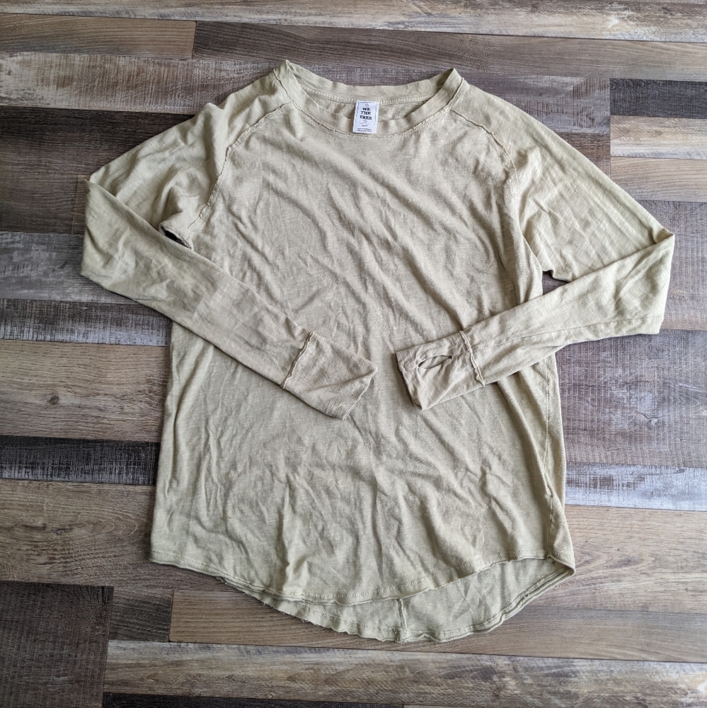 We the Free, yellow long sleeve, women's XS - Picture 3 of 8
